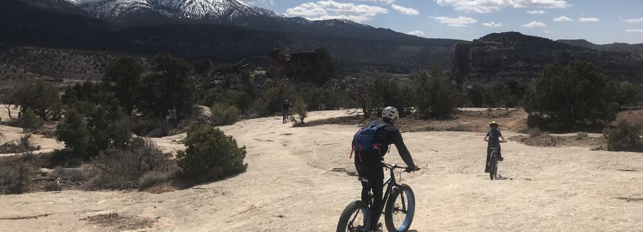 cyclists at Canyons of the Ancients National Monument