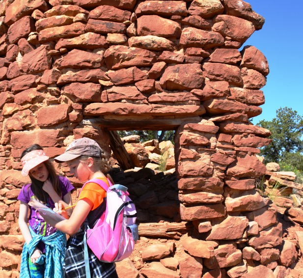 Two girls learn about Cedar Mesa in Utah. BLM photo