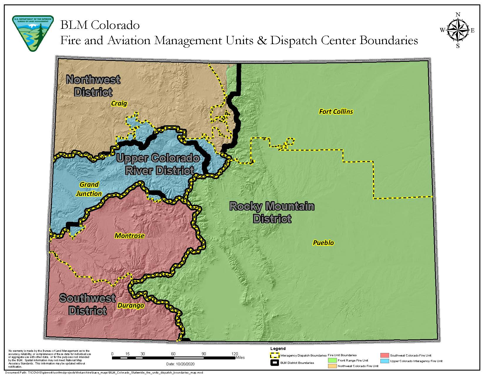 BLM CO Fire Units Dispatch Boundaries Map 20201020 