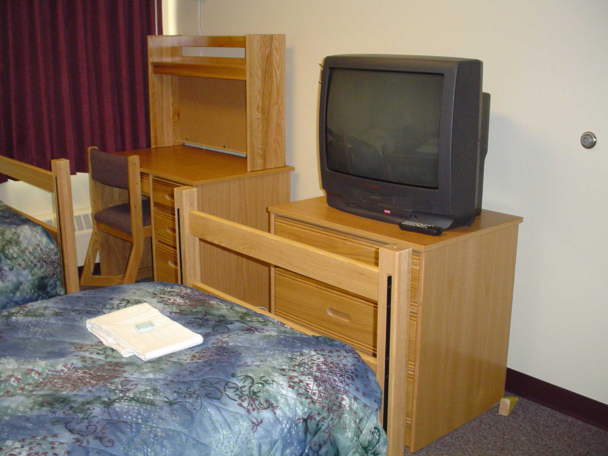 Barracks room desk and TV