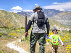 Hikers on the PCT trail