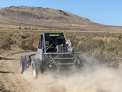 An off road racer in the Fort Sage Off Highway Vehicle Area near Doyle, CA. Photo courtesy of Valley Off Road Racing Association.