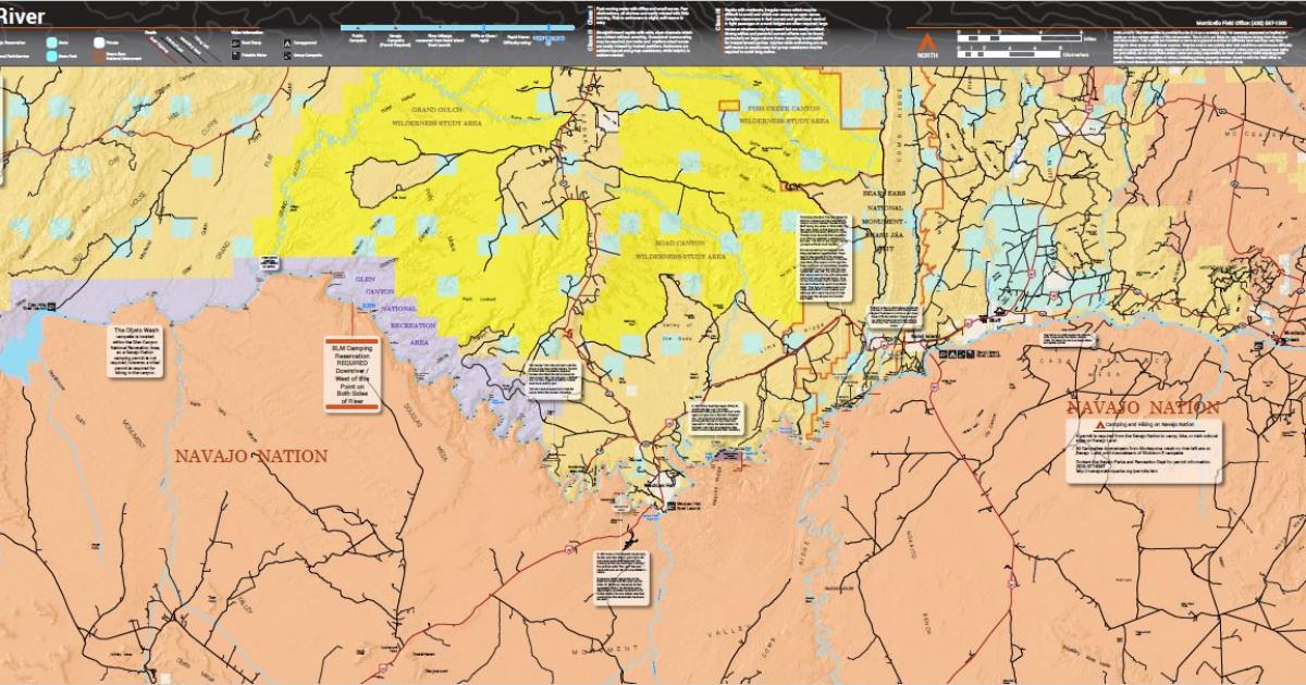 San Juan County Utah Parcel Map Blm Utah San Juan River Map | Bureau Of Land Management