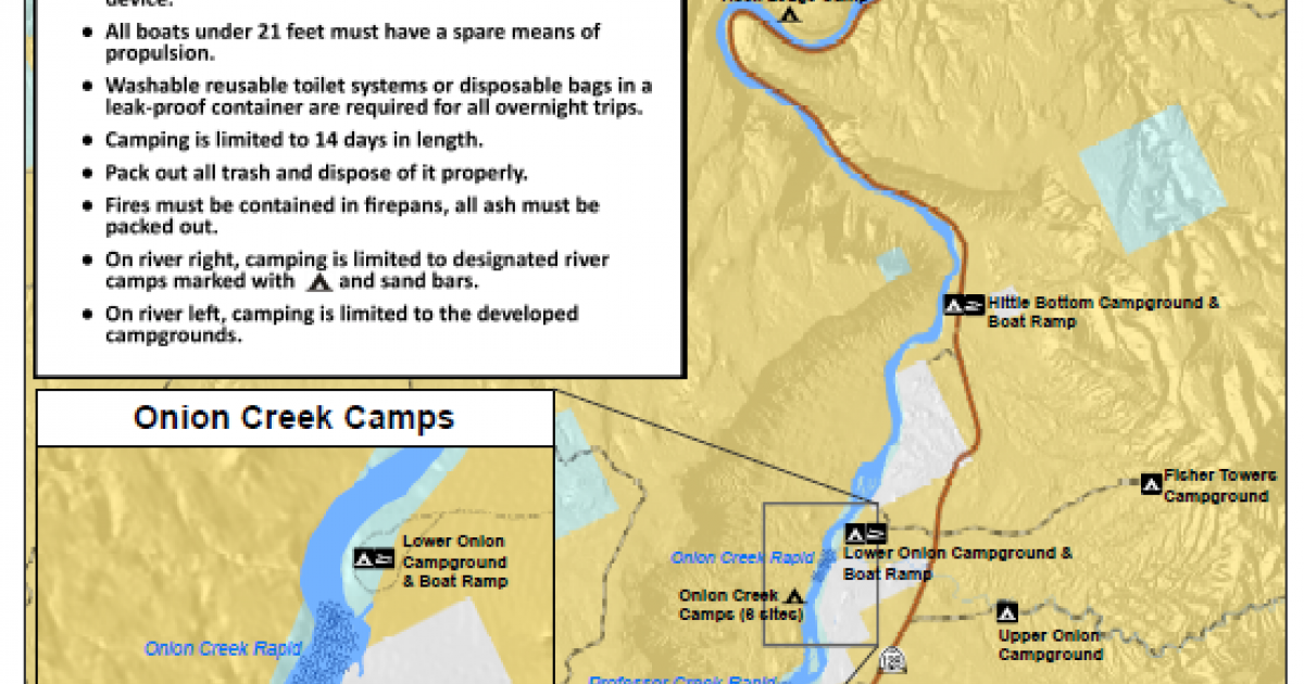 Colorado River Moab Daily Campsites And Campgrounds Bureau Of Land Management 2030