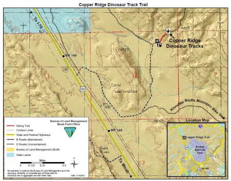 Dinosaur Ridge Trail Map Copper Ridge Dinosaur Track Trail | Bureau Of Land Management