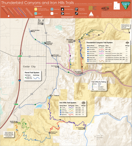 Thunderbird Canyons and Iron Hills Trails Geo-Referenced Map | Bureau ...