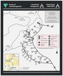 Thumbnail image of the BLM Colorado Royal Gorge Field Office Sand Gulch Campground Map