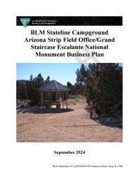 BLM Stateline Campground Arizona Strip Field Office Grand Staircase Escalante National Monument Draft Business Plan cover