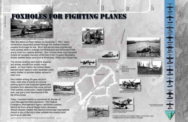 Illustration of World War 2 aircraft and runway layout.