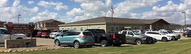 North Dakota Field Office building and sign