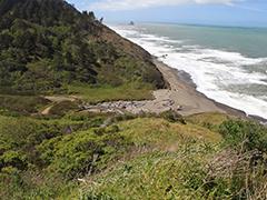 A photo of the California coast at the Lost Coast Headlands.