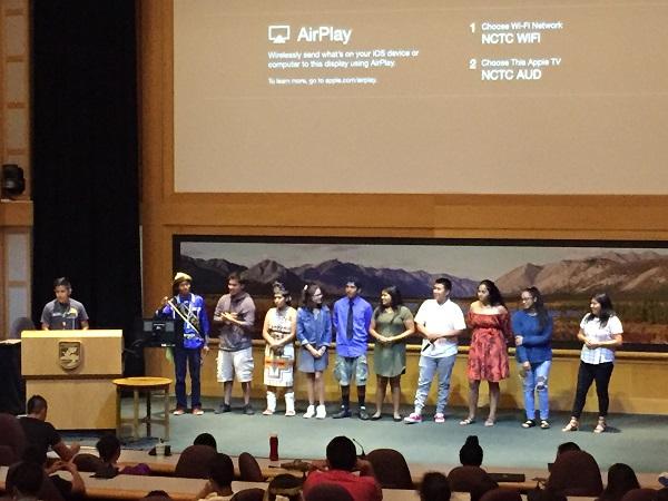 Grant Navakuku, BLM 2018 Junior Faculty Member, introducing NYCALC high school student presentations.