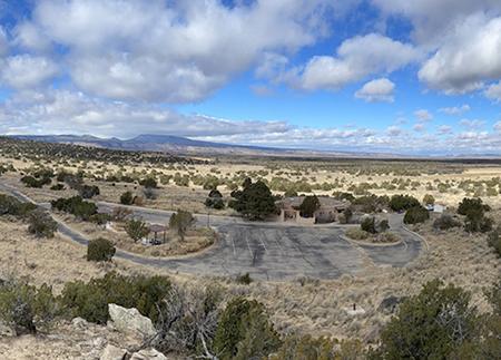 Blue skies, over the El Malpais National Conservation Area in New Mexico.