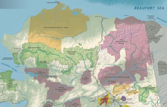 Map of Arctic Alaska, showing land ownership