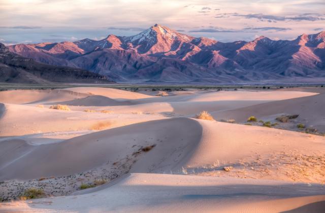 Sunset at Little Sahara Recreation Area, Utah.