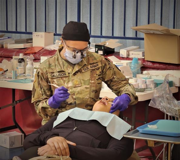 Idaho National Guard perform dental exams during Innovative Readiness Training (IRT).