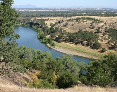 A river through a dry valley.