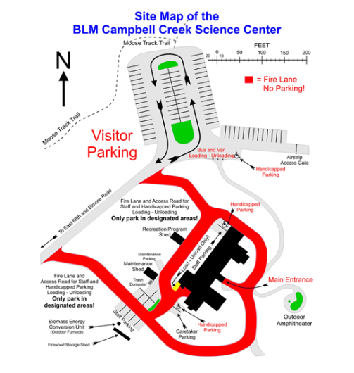 A detailed map of CCSC explain shows the correct places to park. 