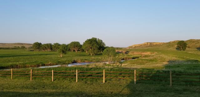 The view of Box Elder Creek from Jim and Diana Brady’s home. 