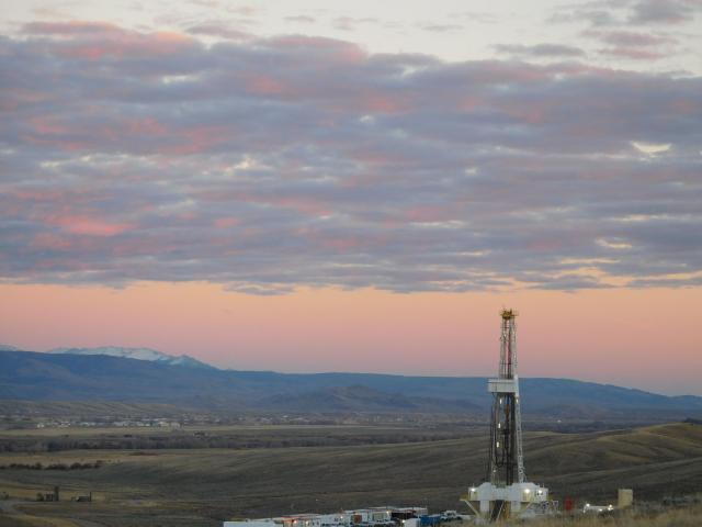 Pinedale Wy Anticline landscape view at sunset