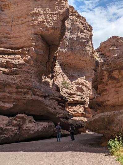 Visitors entering San Lorenzo Canyon.  