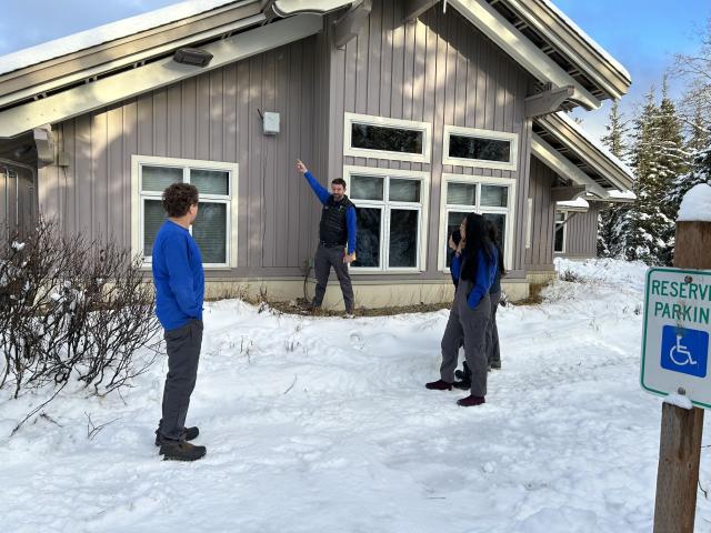 BLM staff with air quality moniter