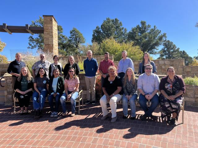 Group photo of field and district office staff with Ute THPOs.