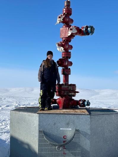 BLM employee at legacy well site