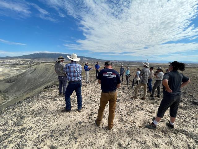 Discussing Uncompahgre Field Office Areas of Critical Environmental Concern on the August 2024 Southwest RAC field trip.