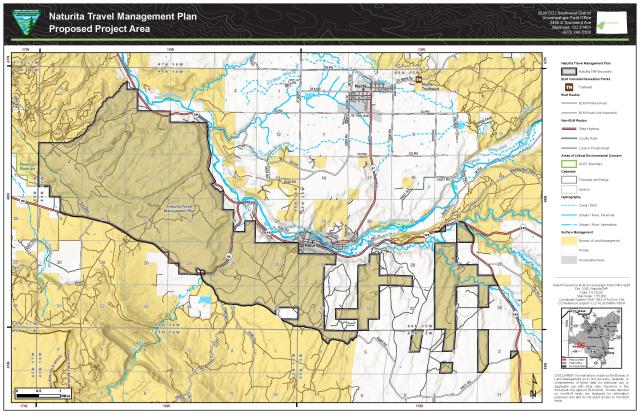 Map: Naturita Travel Management Plan Proposed Project Area