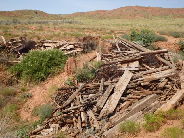 Wood dumped on BLM land in Rawlins, WY