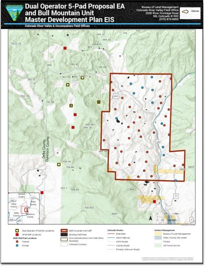 Graphic depicting a map of an area for proposed development