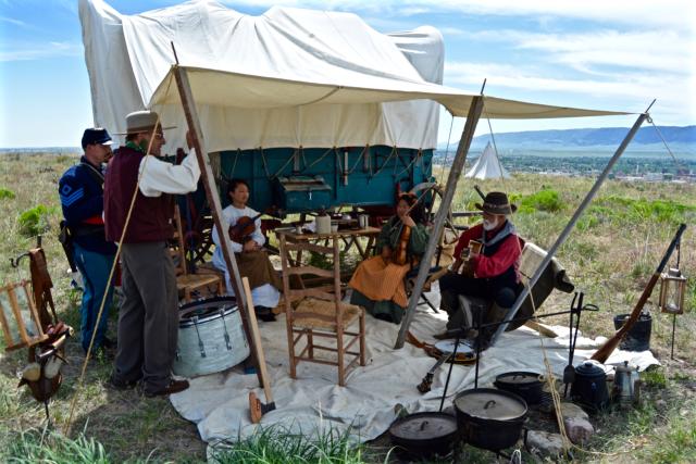 A group of living historians performs traditional folk music at the 2016 Heritage Days festival. BLM photo by Emmet Pruss.