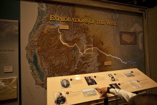 Explorations of the West interpretive display in the NHTIC