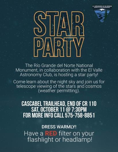 Thumbnail of the Rio Grande Del Norte Star Party program flyer.