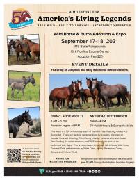 Wild Horse and Burro Event 50th Anniversary Flyer
