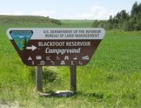 Blackfoot camp sign
