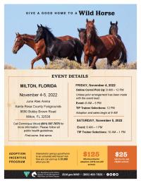 BLM to Host Wild Horse and Burro Event in Milton, Florida