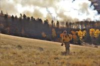 BLM fire crews conduct controlled burns to help reduce the potential for large-scale wildfires on Colorado ranges.