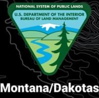BLM logo on a black background with "Montana/Dakotas" written underneath