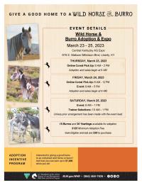 BLM to host Wild Horse and Burro Event in Liberty, Kentucky