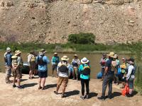 Southwest RAC members and BLM employees make a stop along the Gunnison River in June 2023.