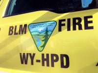 BLM fire engine door with BLM insignia. 
