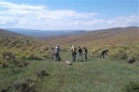 Volunteers perform trail work on Signal Peak Trail System near Gunnison, CO.