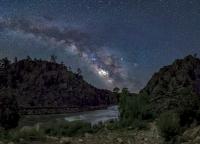 An image of the night sky over Browns Canyon National Monument.