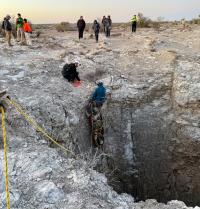 A cave rescue at Parks Ranch Cave near Carlsbad, New Mexico March 21.
