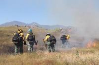 Fire crews from CDIFP treat public land in Lake Mathews-Estelle Mountain with RX burn