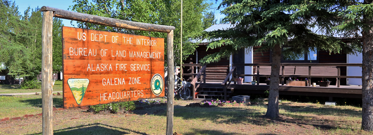 Galena Alaska Fire Service office sign