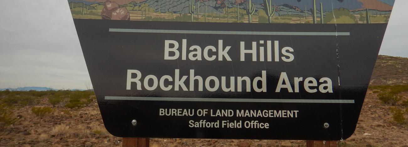 Black Hills Rockhound Area sign