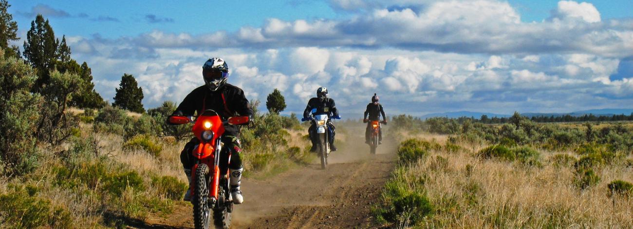 Motorcycling at Cline Buttes
